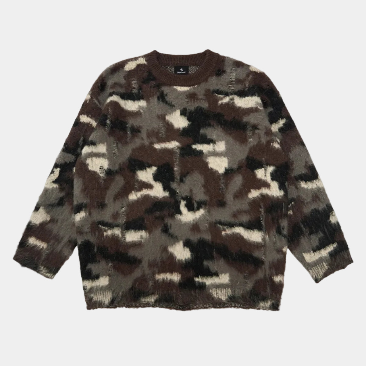 Street Camouflage Crew Neck Sweater