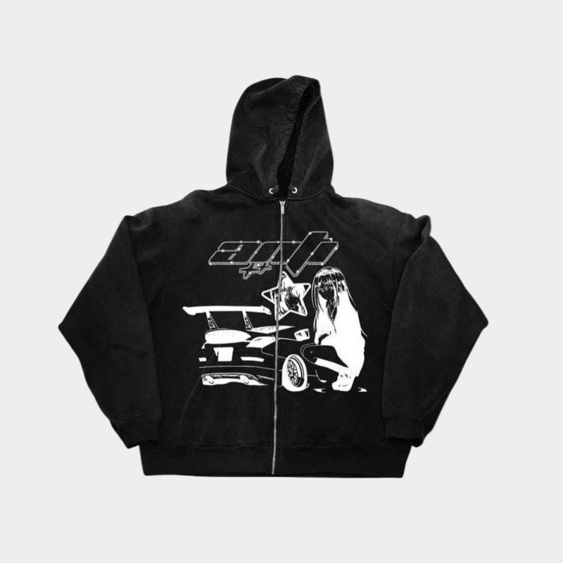 'Anti' Streetwear Hoodie - Black