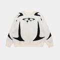 Y2K Stars Knitted Sweater - White