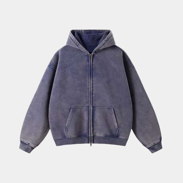 Heavyweight Zipped Hoodie - Purple