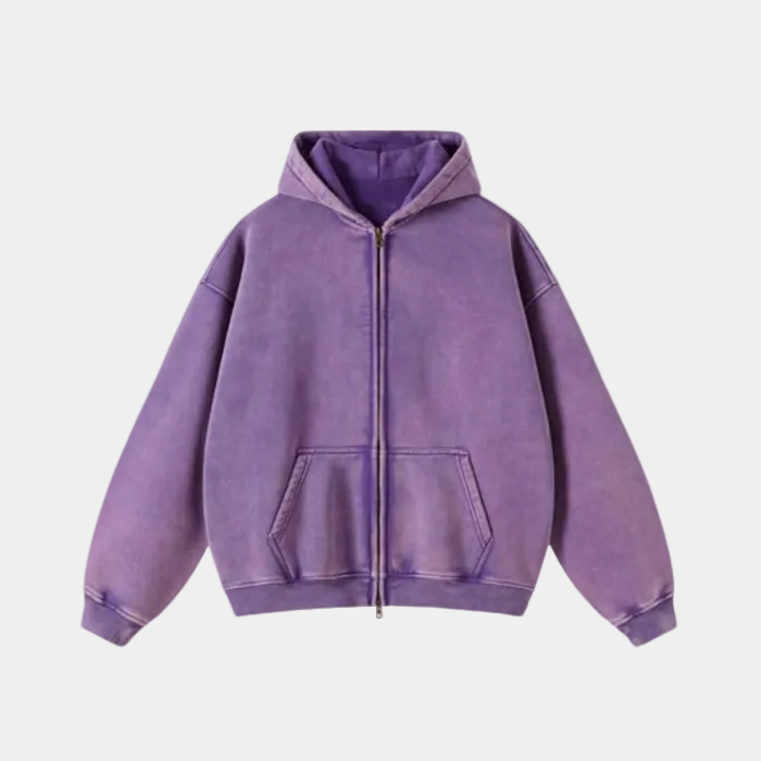 Heavyweight Zipped Hoodie - Moss Green