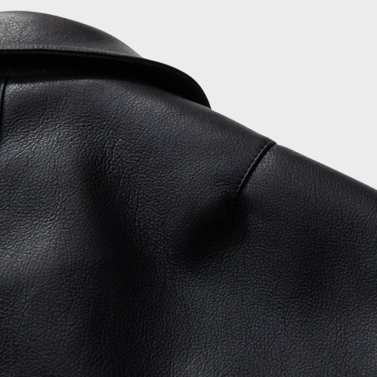 NEWGRMTNS x Sade Faux Leather Bomber Jacket