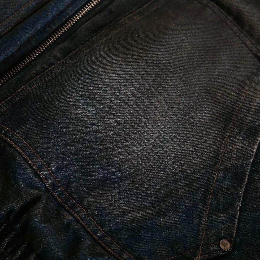 Denim Fur Hooded Jacket - Deep Blue