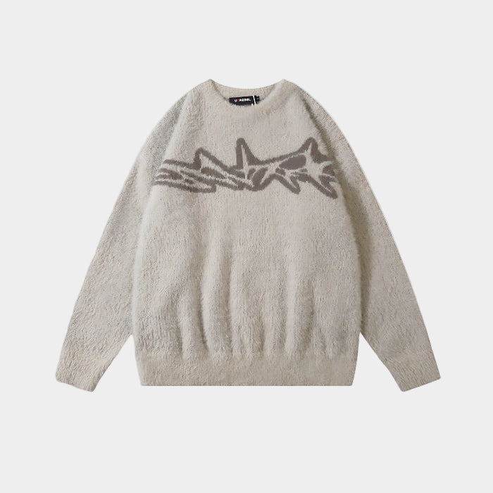 'Tribal' Knitted Sweater - Apricot