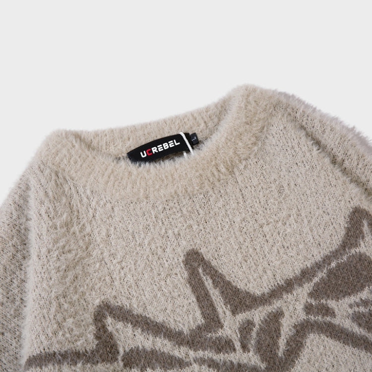'Tribal' Knitted Sweater - Apricot